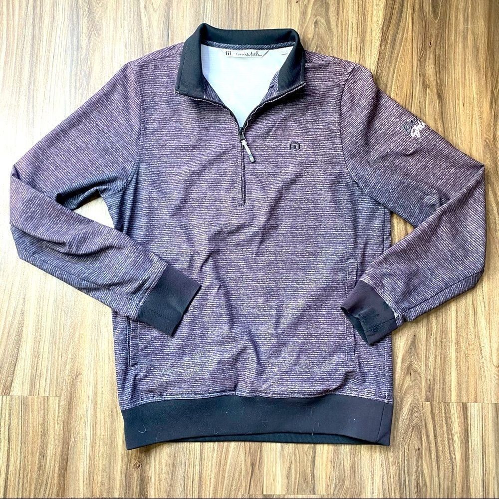 Travis Mathew Pullover -Black/Maroon
